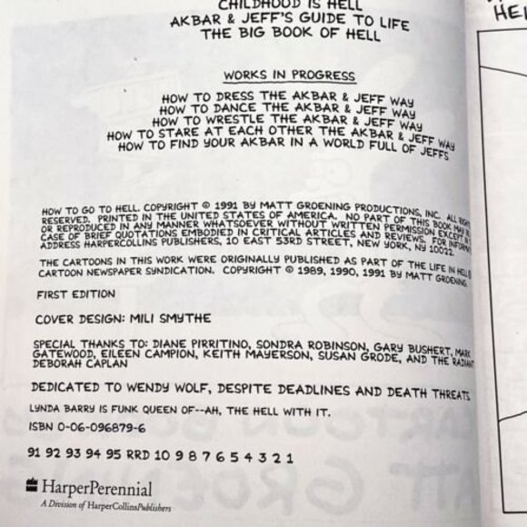 How to go to Hell Childhood is Hell Love Is Hell by Matt Groening Book Lot of 3 - Picture 9 of 12